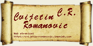 Cvijetin Romanović vizit kartica
